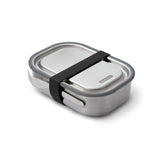 BLACK+BLUM classic 1000ml lunchbox with a sleek black design and secure lid, perfect for carrying meals on the go.