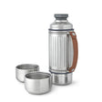 BLACK+BLUM Explorer stainless steel thermokanne, 1-liter capacity, with a sleek design and secure lid for hot and cold beverages.