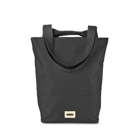 Black+Blum insulated picnic tote bag with handles, designed for carrying food and drinks stylishly and securely.