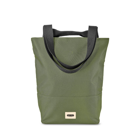 Black+Blum insulated picnic tote bag with handles, designed for carrying food and drinks on outdoor picnics.