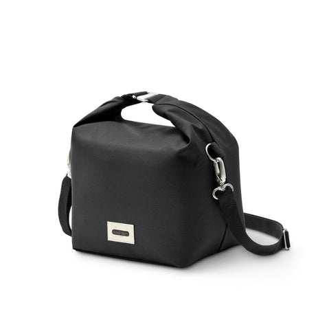 BLACK+BLUM insulated lunchbag with a sleek black design, ideal for carrying lunch in a 10-liter capacity.
