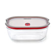 Black+Blum multifunction glass storage jar with airtight lid, ideal for kitchen organization and food storage.