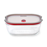 Black+Blum multifunction glass storage jar with airtight lid, ideal for kitchen organization and food storage.