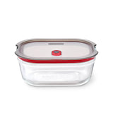 Black+Blum glass multifunctional storage jar with a sleek design, ideal for kitchen organization and food storage.