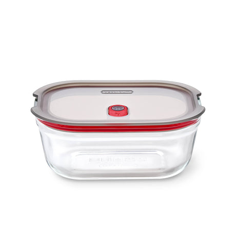 Black+Blum glass multifunctional storage jar with a sleek design, ideal for kitchen organization and food storage.