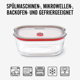 Black+Blum glass multifunction storage jar with airtight lid, ideal for kitchen organization and food storage.