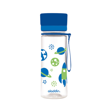 ALADDIN FIRST AVEO blue 350 ml Trinkflasche with a secure lid and ergonomic design for easy hydration on the go.