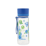 Blue ALADDIN Trinkflasche with a 350 ml capacity, featuring a sleek design and secure lid for easy drinking.