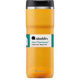 ALADDIN Barista thermobecher in Sonnen-Gelb with 470 ml capacity, featuring a sleek design and spill-proof lid.