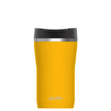 ALADDIN Barista thermobecher in Sonnen-Gelb, 250 ml, stainless steel travel mug with lid for hot beverages.