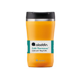 ALADDIN Barista thermobecher in Sonnen-Gelb, 250 ml, stainless steel travel mug with lid for hot beverages.
