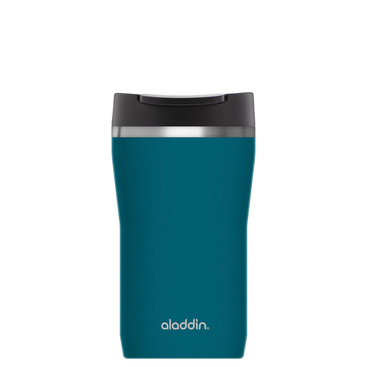 ALADDIN Barista marine-blue thermobecher with 250 ml capacity, stainless steel insulated travel mug for hot or cold drinks.
