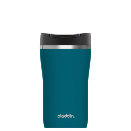 ALADDIN Barista marine-blue thermobecher with 250 ml capacity, stainless steel insulated travel mug for hot or cold drinks.