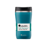 ALADDIN Barista marine-blue thermobecher with 250 ml capacity, stainless steel insulated travel mug for hot drinks.