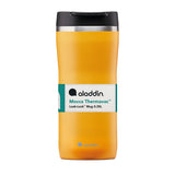 Aladdin Barista thermobecher in sunny yellow with 350ml capacity, featuring a sleek, insulated design for hot and cold drinks.