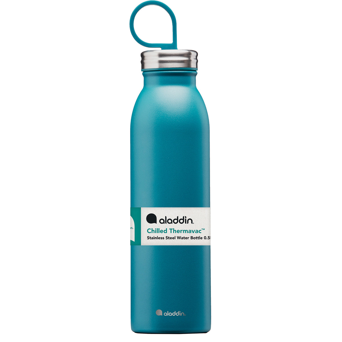 ALADDIN Chilled Marine-blue insulated bottle, 550ml, showcasing the sleek design and brand logo on the durable container.