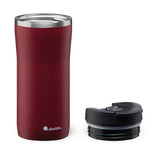 ALADDIN Barista Thermobecher in burgundy, 350 ml, stainless steel travel mug with lid, designed for hot beverages.