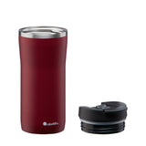ALADDIN Barista Thermobecher in burgundy, 350 ml, with stainless steel body and spill-proof lid for hot beverages.