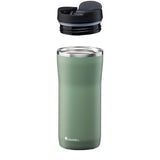 ALADDIN Barista thermobecher in green, 350 ml, stainless steel travel mug with lid and double-wall insulation for hot drinks.