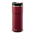 ALADDIN Barista thermobecher in burgundy with 470ml capacity, stainless steel travel mug with lid and thermal insulation.