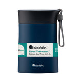 Blue ALADDIN lunch becher with a 400ml capacity, featuring a sleek design and secure lid for portable meals.