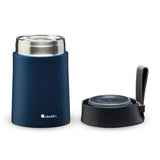 Blue ALADDIN lunch beaker with 400ml capacity, featuring a spill-proof lid and durable plastic construction.