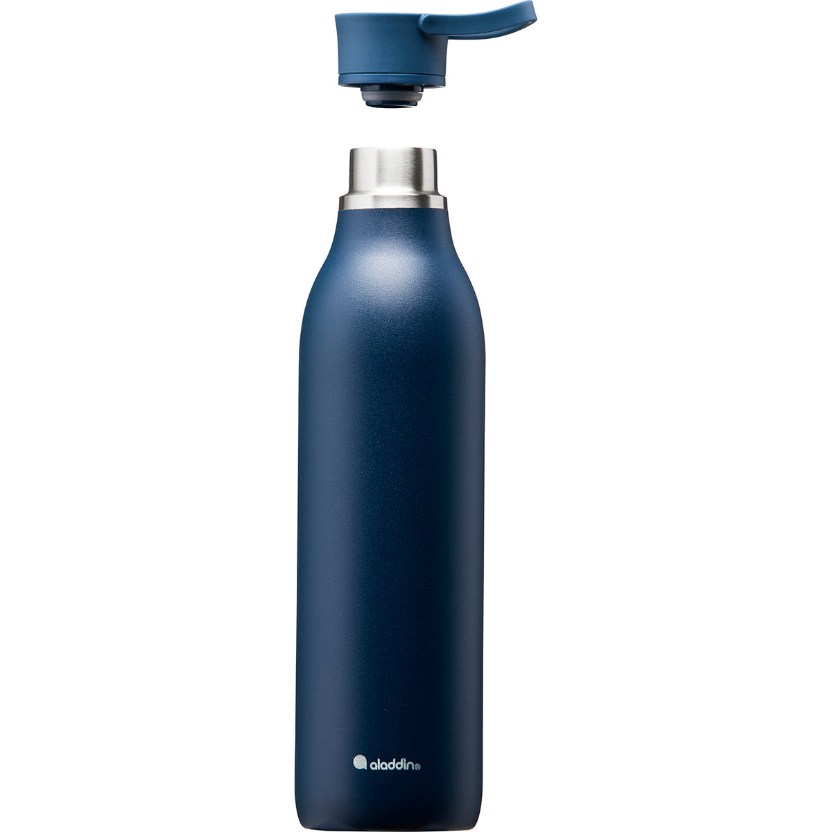 ALADDIN City Loop 600ml blue insulated water bottle with secure screw lid, made of durable stainless steel.