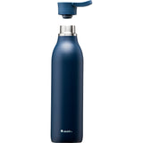 ALADDIN City Loop 600ml blue insulated water bottle with secure screw lid, made of durable stainless steel.