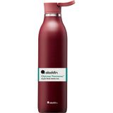 ALADDIN City Loop insulated bottle in red, 600 ml, showing stainless steel body and secure screw-top lid.