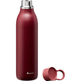 Red ALADDIN City Loop insulated bottle with 600ml capacity, featuring a sleek design and secure lid for hot or cold drinks.