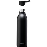 ALADDIN City Loop black insulated bottle, 600 ml, with a sleek design and secure cap, ideal for keeping beverages hot or cold.