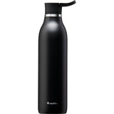 ALADDIN City Loop insulated bottle in black, 600 ml, showing a sleek design with a secure lid and double-wall insulation.