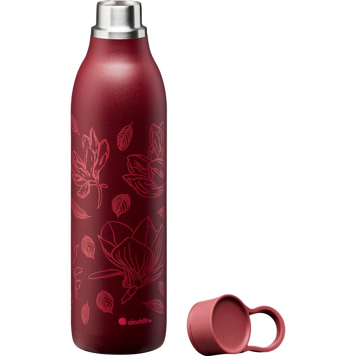 ALADDIN City Loop insulated bottle in red with 600ml capacity, featuring a sleek design and double-wall insulation.