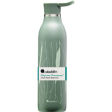 Green ALADDIN City Loop insulated flask, 600 ml, with a sleek design and secure screw-top lid, ideal for hot or cold beverages.