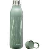 ALADDIN CITY LOOP green 600ml insulated bottle showing the sleek design and screw-on lid for hot or cold beverages.