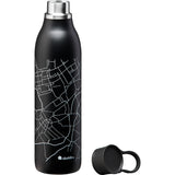 ALADDIN City Loop insulated flask in black with 600ml capacity, featuring a sleek design and secure lid for hot or cold beverages.