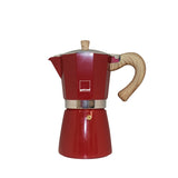 Red GNALI & ZANI Venezia espresso maker with a classic aluminum design, suitable for stovetop brewing.