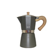 GNALI & ZANI Venezia espresso maker in gray, stovetop espresso pot with a sleek design and sturdy handle for brewing espresso.