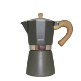GNALI & ZANI Venezia espresso maker in gray, durable stainless steel stovetop espresso pot with classic design.
