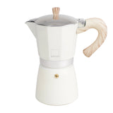 GNALI & ZANI Venezia creami espresso maker with stainless steel design, compact stovetop espresso pot for rich coffee brewing.