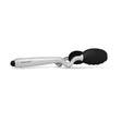 DREAMFARM CLONGS black kitchen tongs with stainless steel tips, ideal for cooking and serving food in the kitchen.