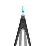 DREAMFARM black kitchen tongs, CLONGS model, stainless steel with black handles, suitable for grilling and cooking.