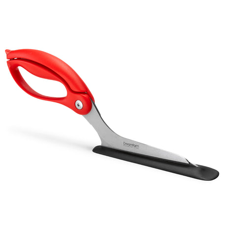 DREAMFARM Pizzaschere, Scizza pizza cutter with stainless steel blade and ergonomic handle for easy slicing of pizzas