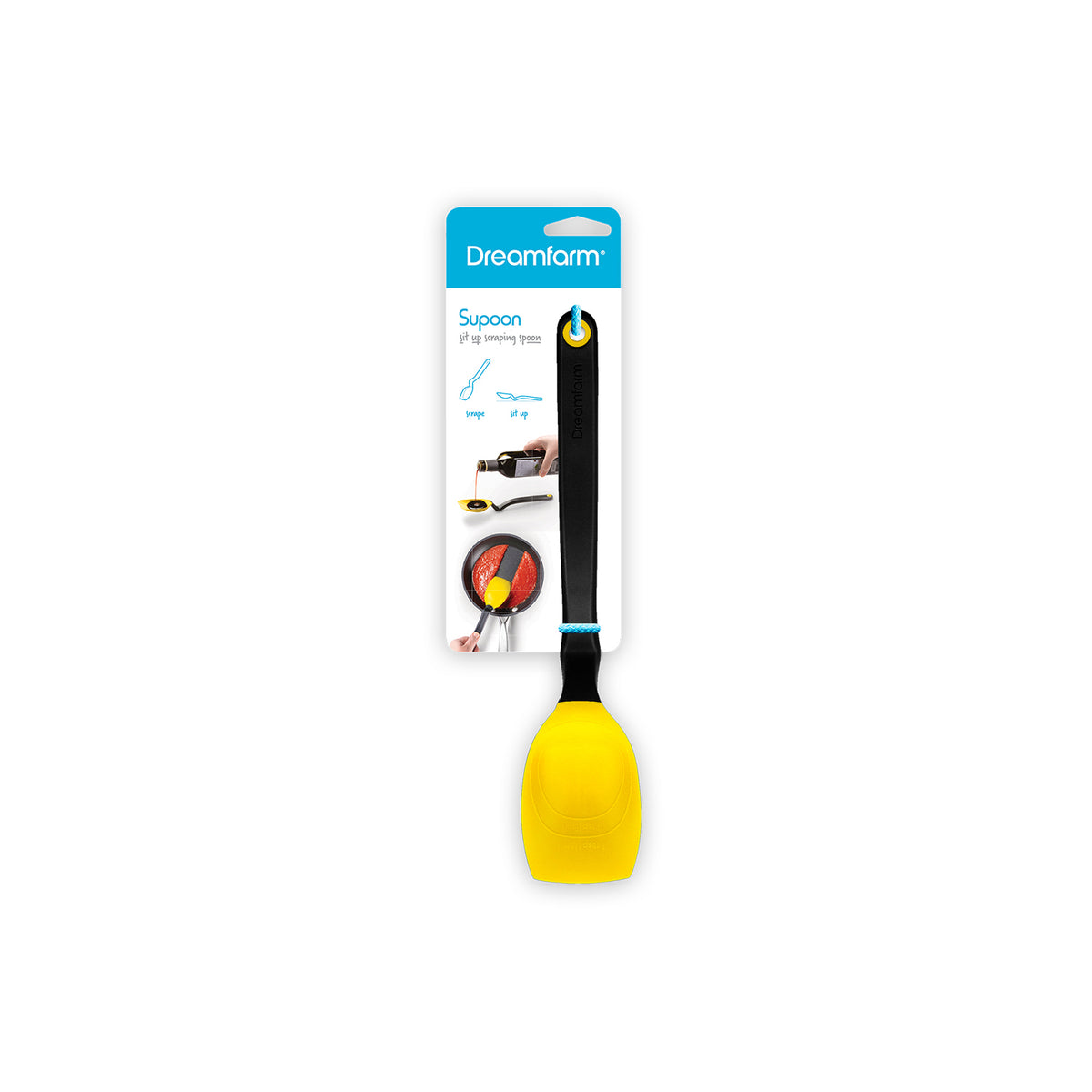 DREAMFARM 3-in-1 Kochlöffel (Spoon) with ergonomic handle, suitable for stirring, serving, and cooking.