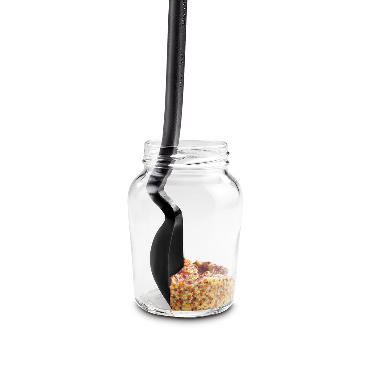 DREAMFARM mini soup spoon, a small kitchen utensil with a sleek design, perfect for serving and tasting soups or sauces.