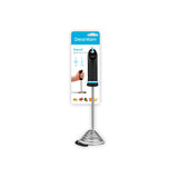 DREAMFARM SMOOD black 29cm potato masher with ergonomic handle, ideal for mashing potatoes and other soft foods.