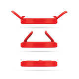 DREAMFARM Apfelschneider FLAPPLE in red, 12.6 cm apple slicer with stainless steel blades for easy fruit slicing.