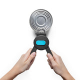DREAMFARM black can opener, 19.5 cm, with a sturdy handle and sharp cutting wheel for easy opening of tins