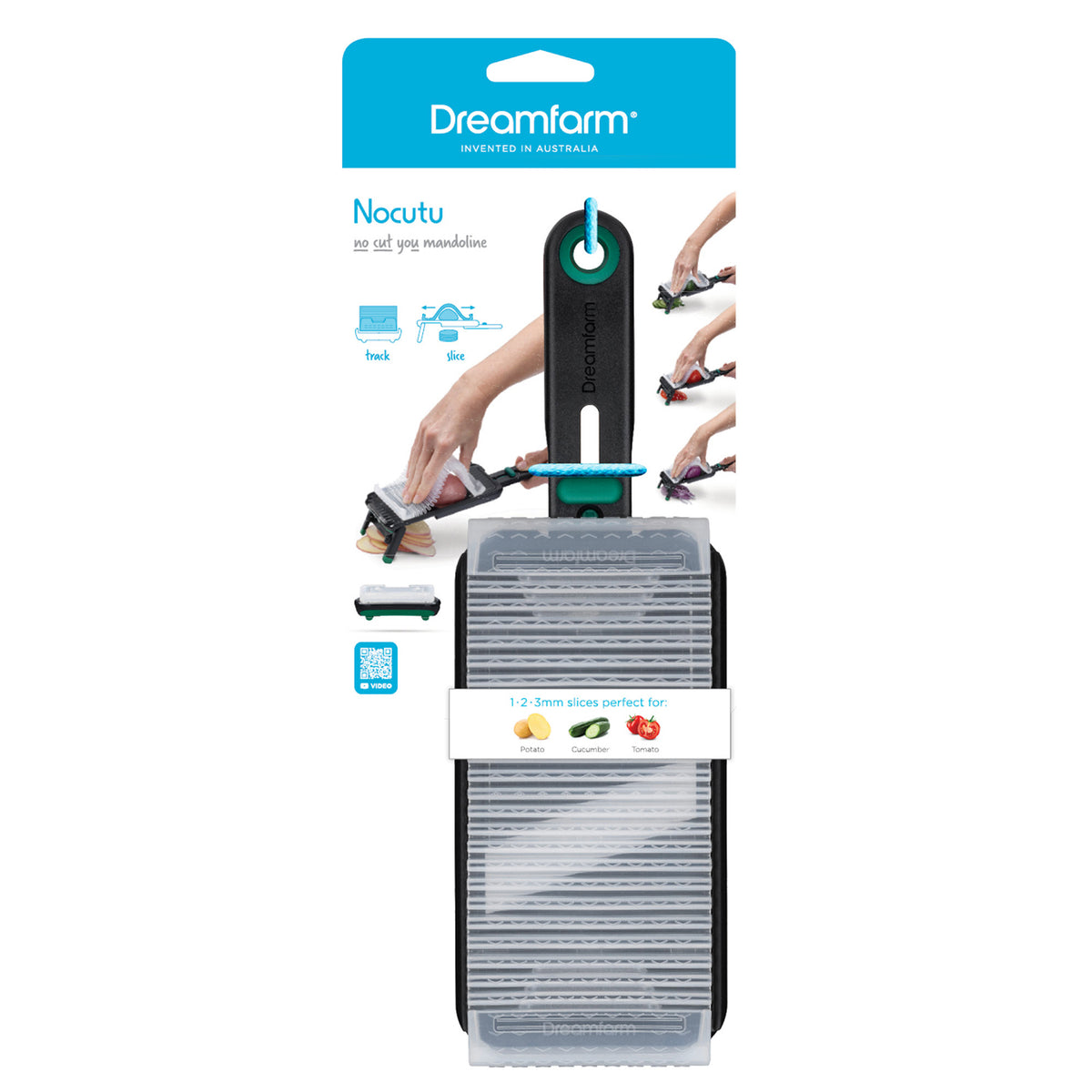 DREAMFARM Küchenreibe NOCUTU in grün, 28,5 cm, with four stainless steel grating surfaces for versatile food prep.