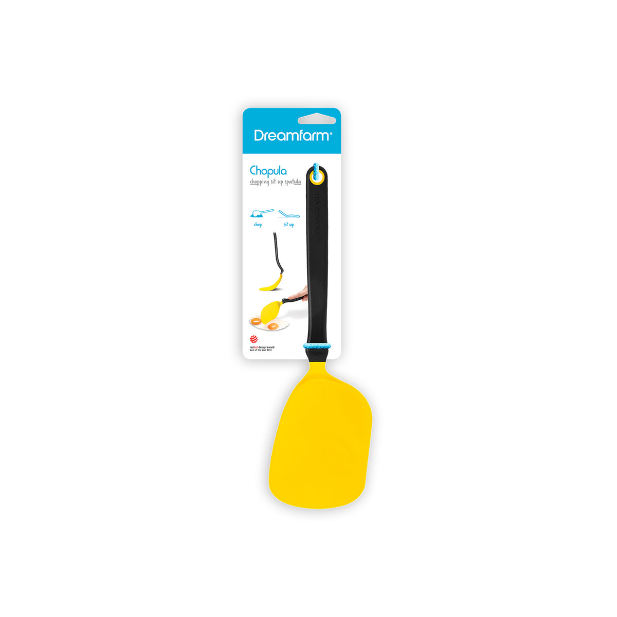 DREAMFARM Pfannenwender Chopula with flexible silicone head and sturdy handle for easy flipping and serving in the kitchen.